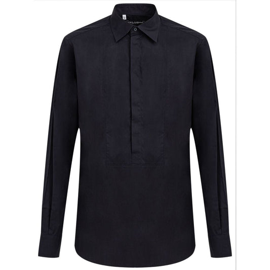 Dolce & Gabbana Navy Blue Cotton Shirt - IT40 | M