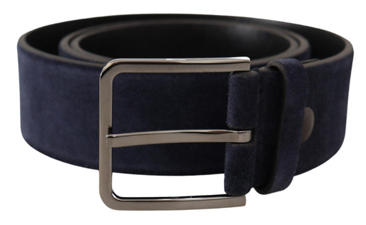 Dolce & Gabbana Navy Elegance Velvet Leather Belt - 90 cm / 36 Inches