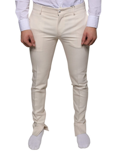 Dolce & Gabbana Off White Chino Wool Skinny Pants - IT48 | M