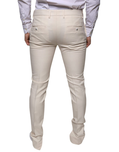 Dolce & Gabbana Off White Chino Wool Skinny Pants - IT48 | M