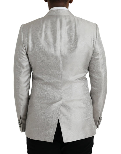 Dolce & Gabbana Off White MARTINI Double Breasted Coat Blazer - IT46 | S