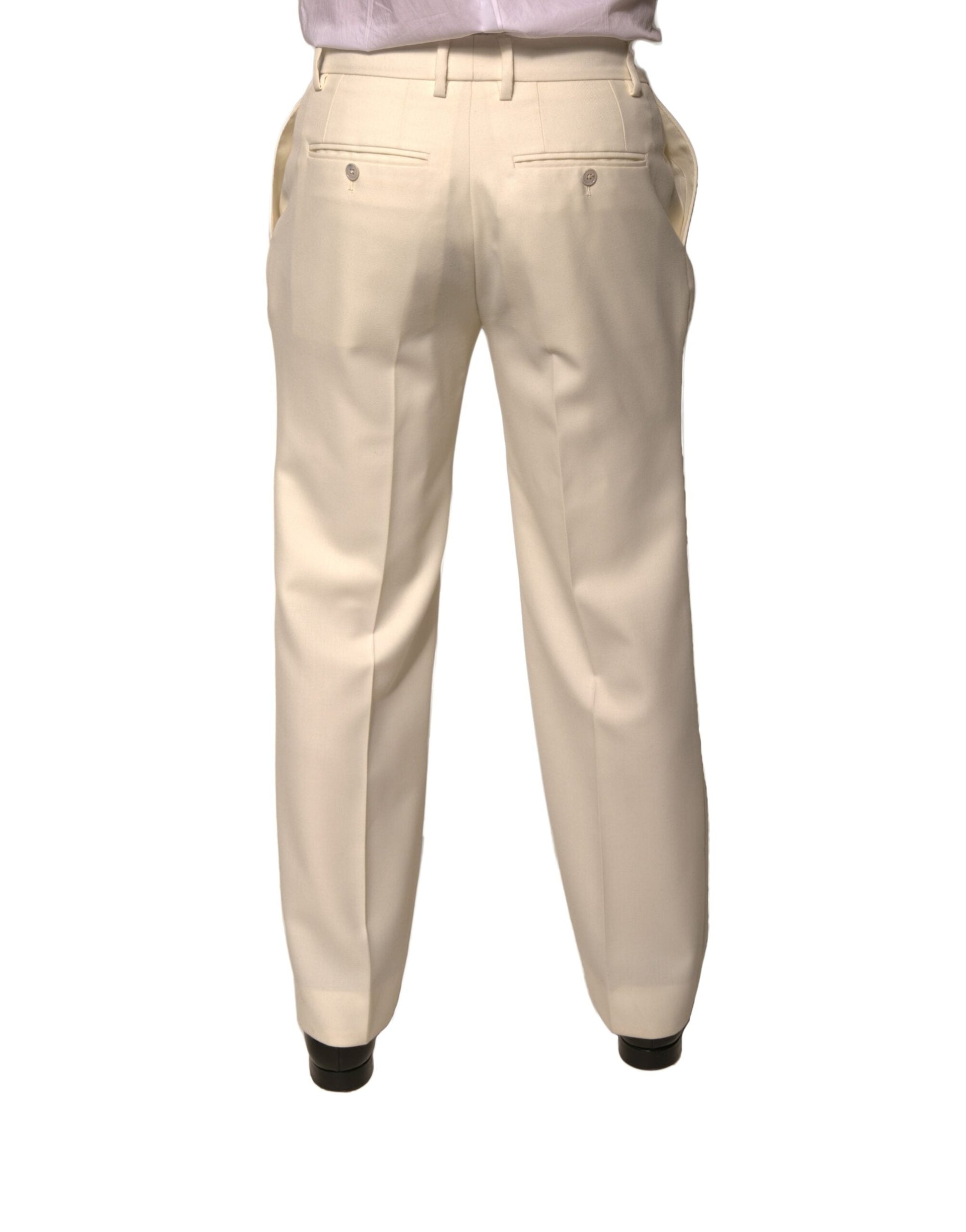 Dolce & Gabbana Off White Straight Dress Pants - IT48 | M