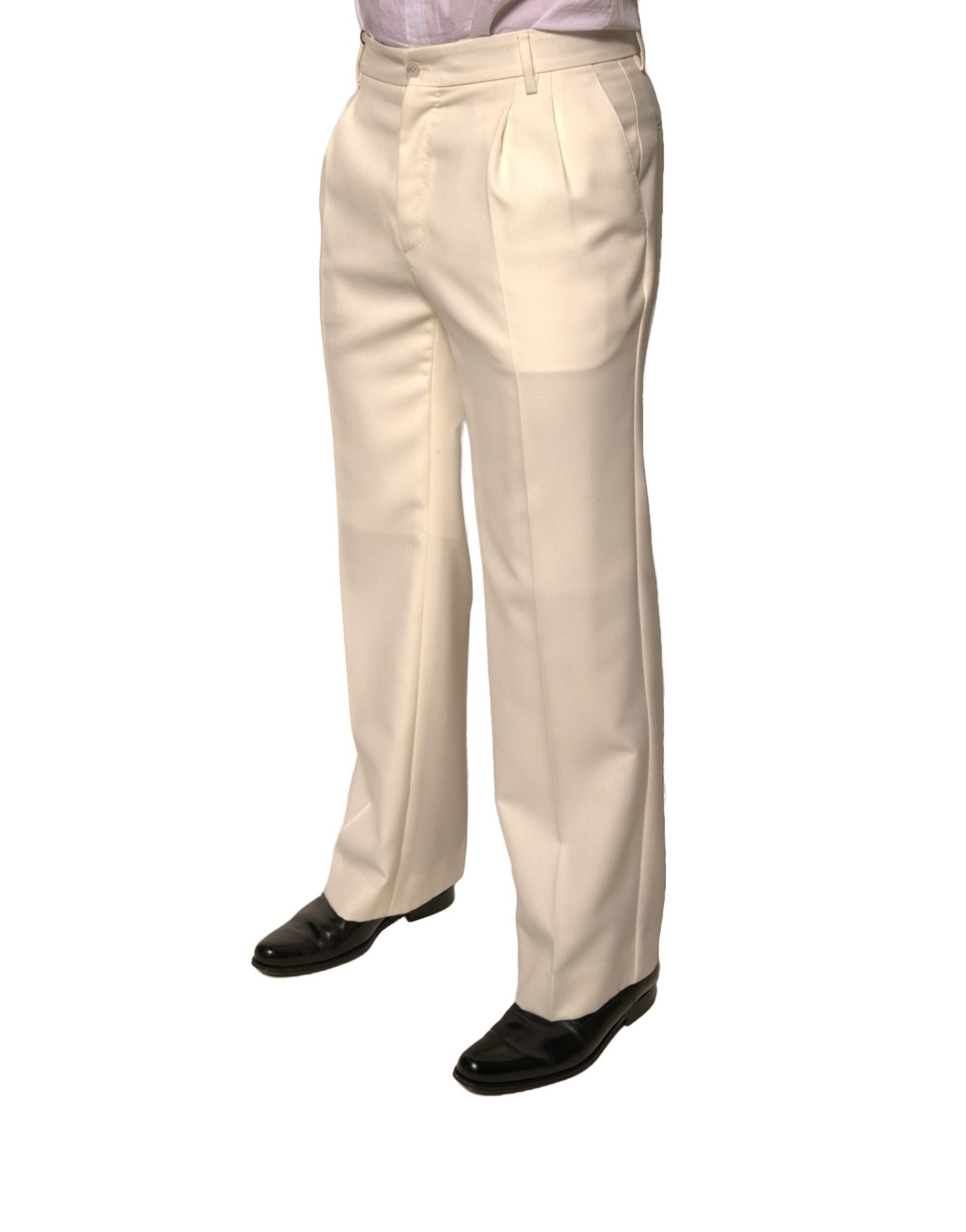 Dolce & Gabbana Off White Straight Dress Pants - IT48 | M