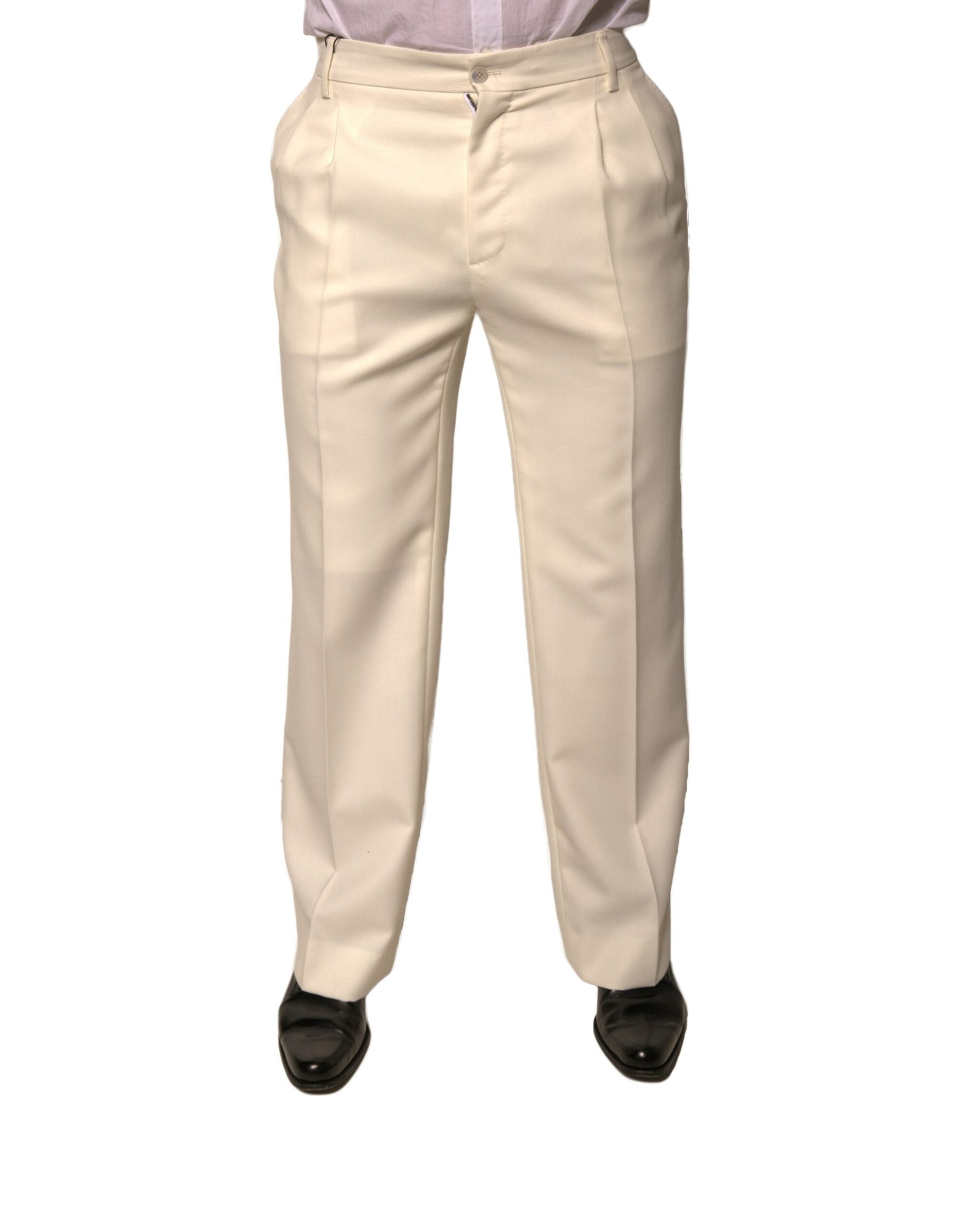 Dolce & Gabbana Off White Straight Dress Pants - IT48 | M