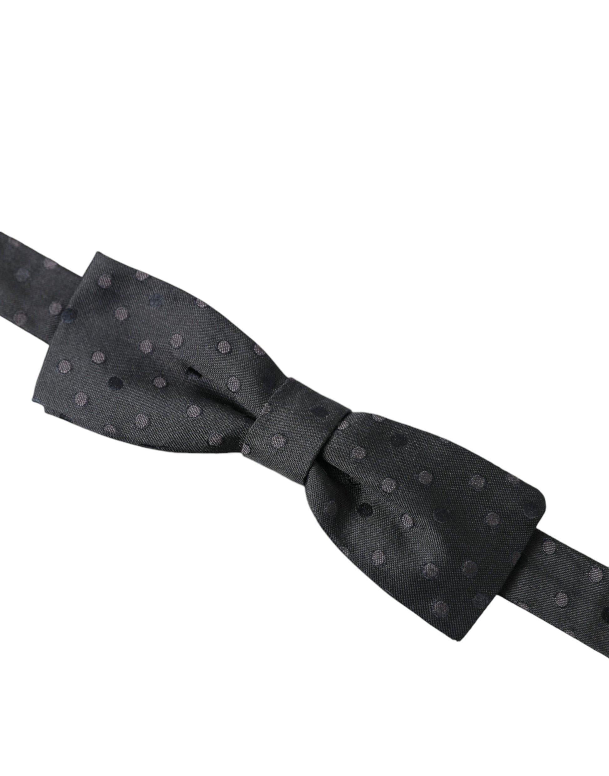 Dolce & Gabbana Opulent Silk Polka Dot Bow Tie for