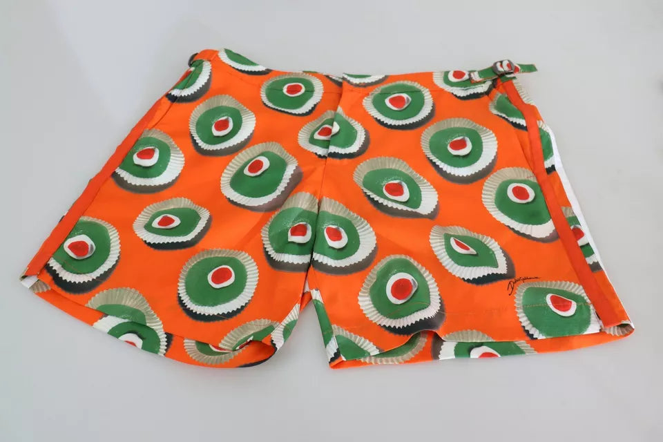 Dolce & Gabbana Orange Cupcake Beachwear Shorts Swimwear - IT4 | S