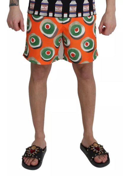 Dolce & Gabbana Orange Cupcake Beachwear Shorts Swimwear - IT4 | S