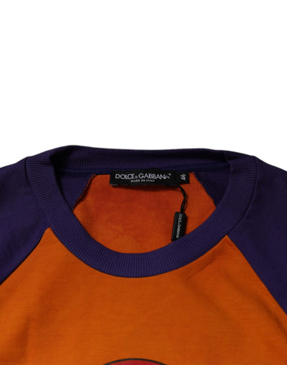 Dolce & Gabbana Orange Purple Graphic Print Short Sleeves T-shirt - IT46 | S