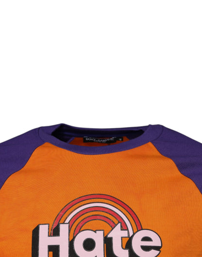 Dolce & Gabbana Orange Purple Graphic Print Short Sleeves T-shirt - IT46 | S