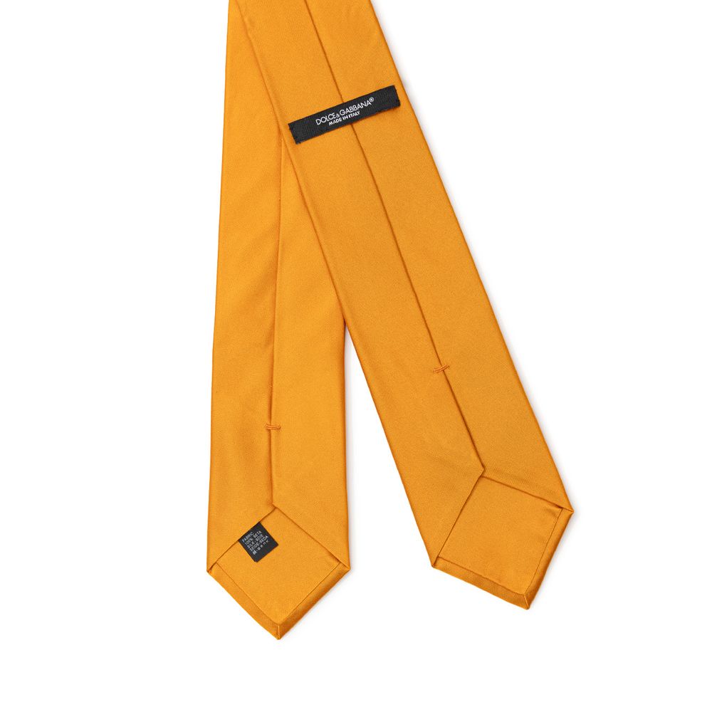 Dolce & Gabbana Orange Silk Ties & Bowty - 8 cm