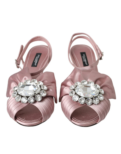 Dolce & Gabbana Pink Keira Crystal Heels Sandals Shoes - EU36.5/US6