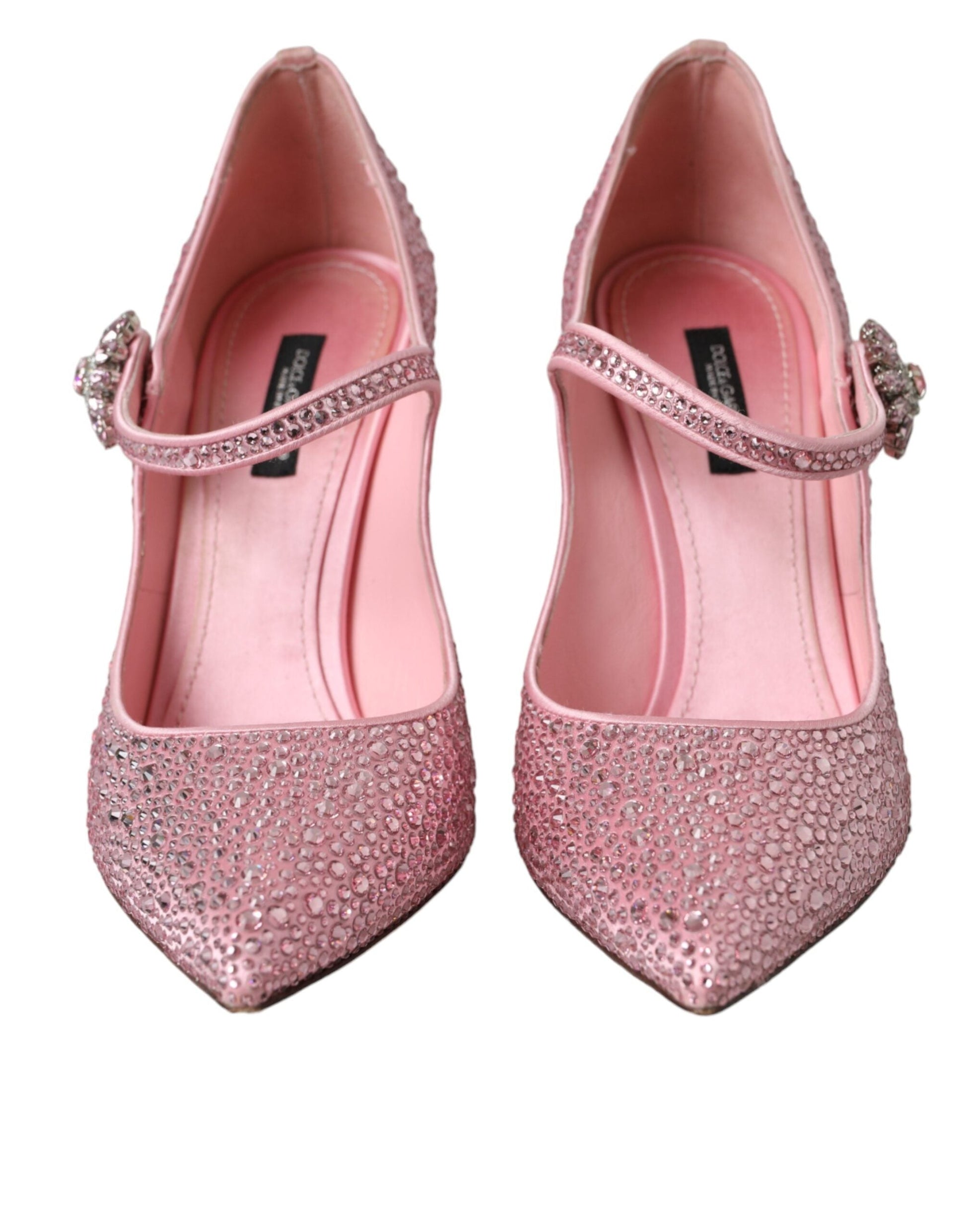 Dolce & Gabbana Pink Strass Crystal Heels Pumps Shoes - EU39/US8.5