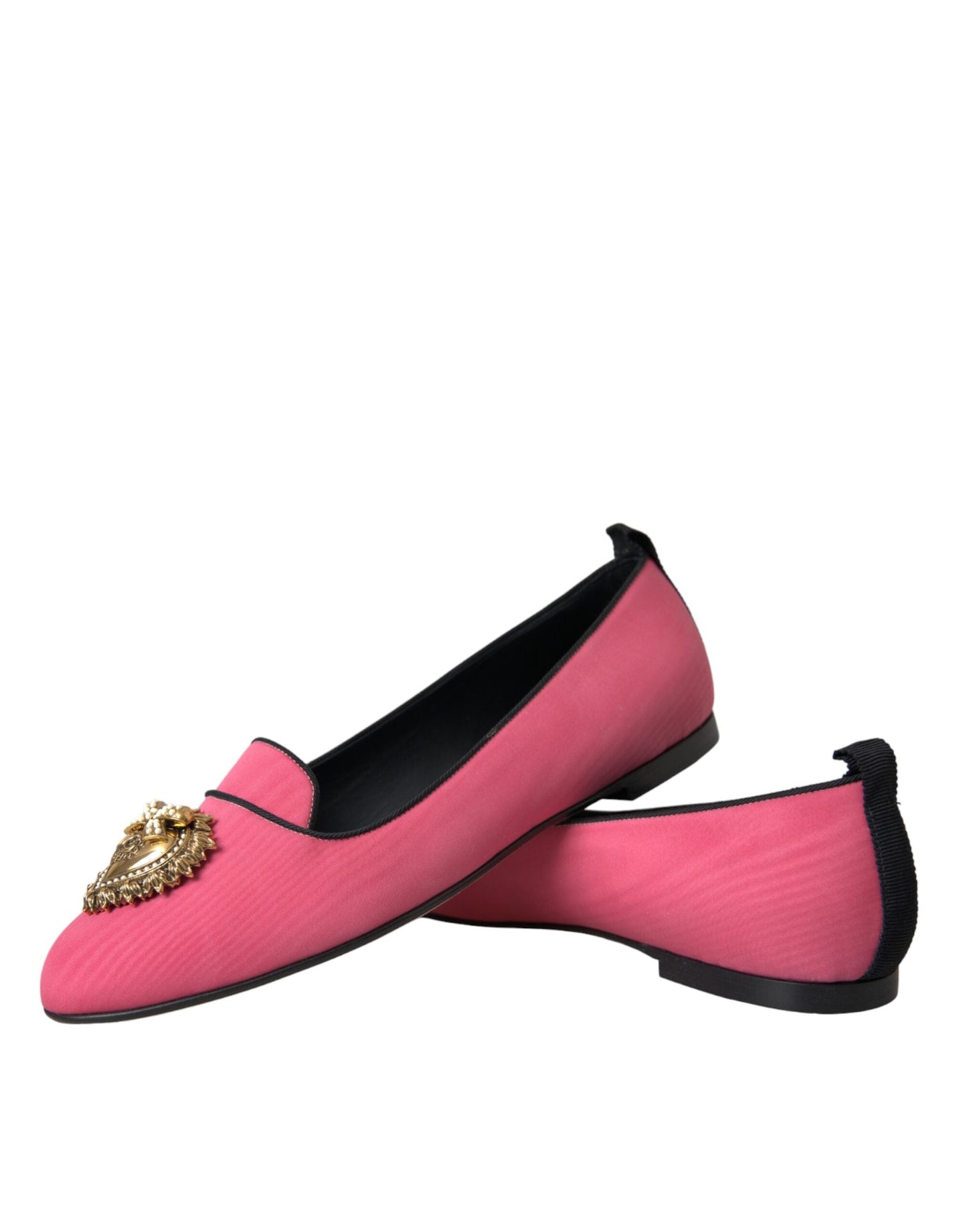 Dolce & Gabbana Pink Velvet Slip On Loafers Flats Shoes - EU38.5/US8