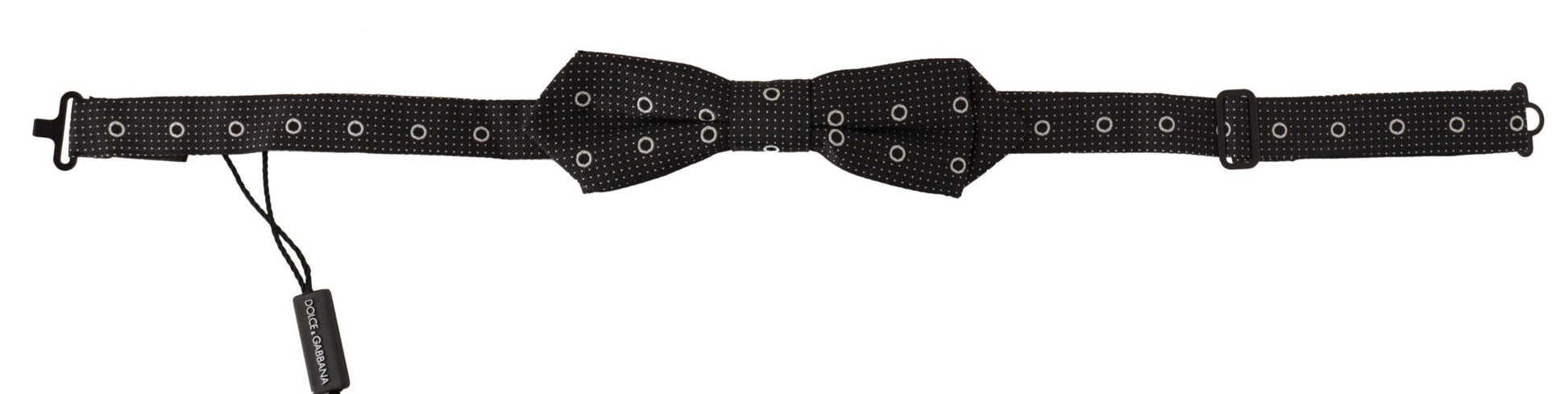 Dolce & Gabbana Polka Dot Silk Bow Tie in Black and White