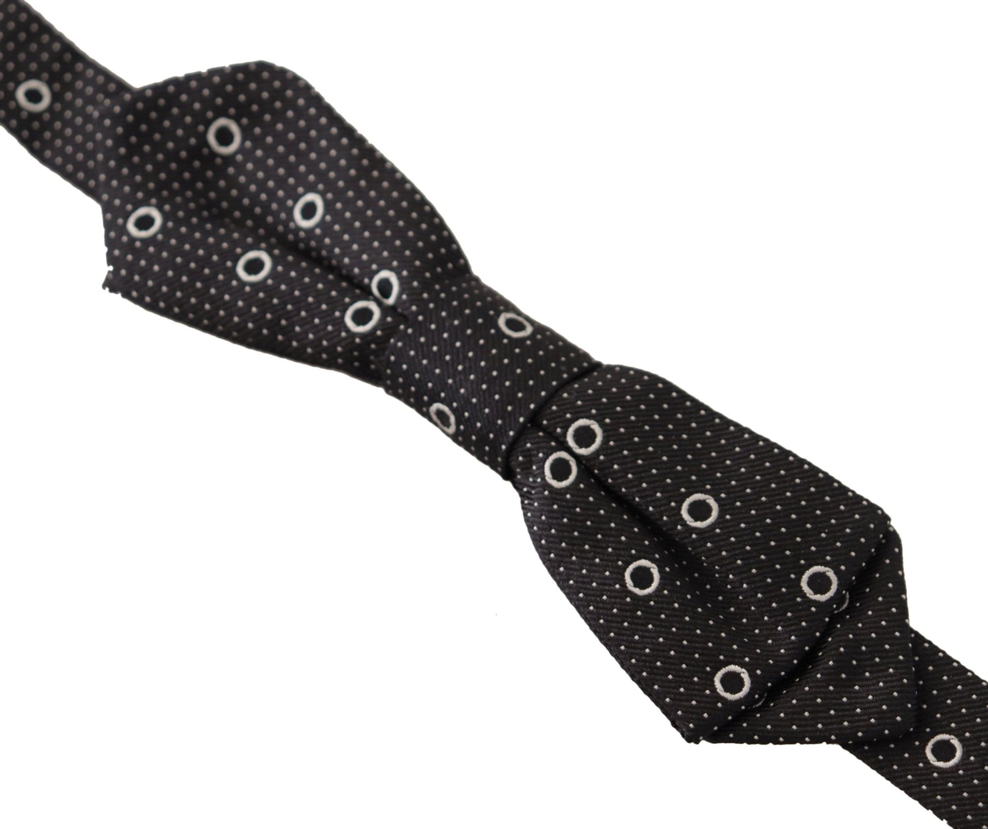 Dolce & Gabbana Polka Dot Silk Bow Tie in Black and White