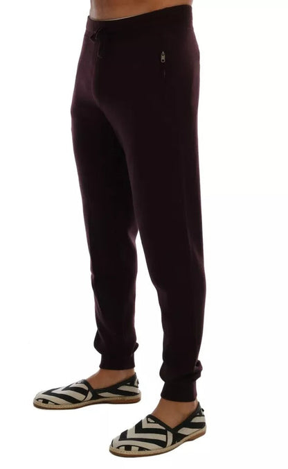 Dolce & Gabbana Purple Cashmere Gym Training Sport Pants - M