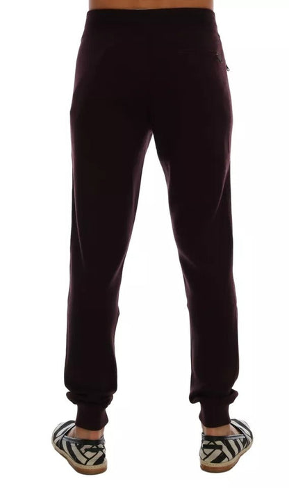 Dolce & Gabbana Purple Cashmere Gym Training Sport Pants - M