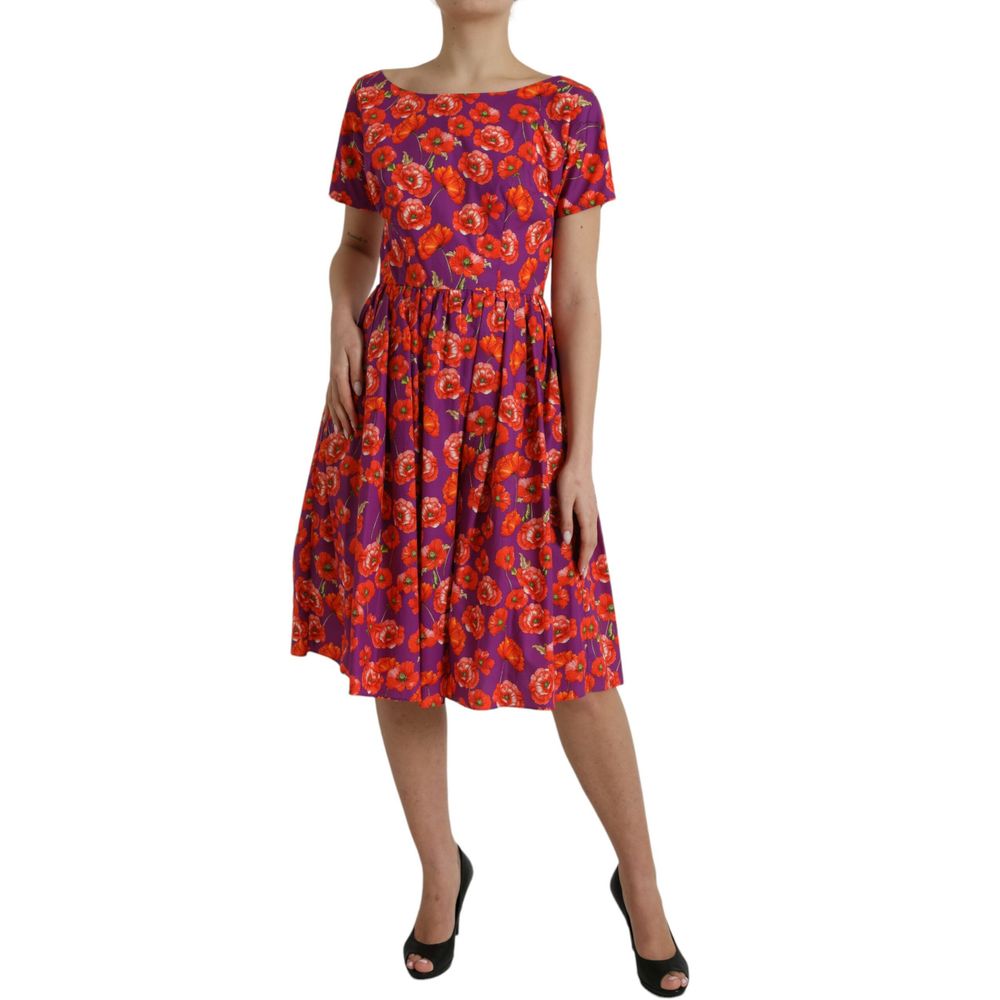 Dolce & Gabbana Purple Cotton Material And Lining Dress - IT44