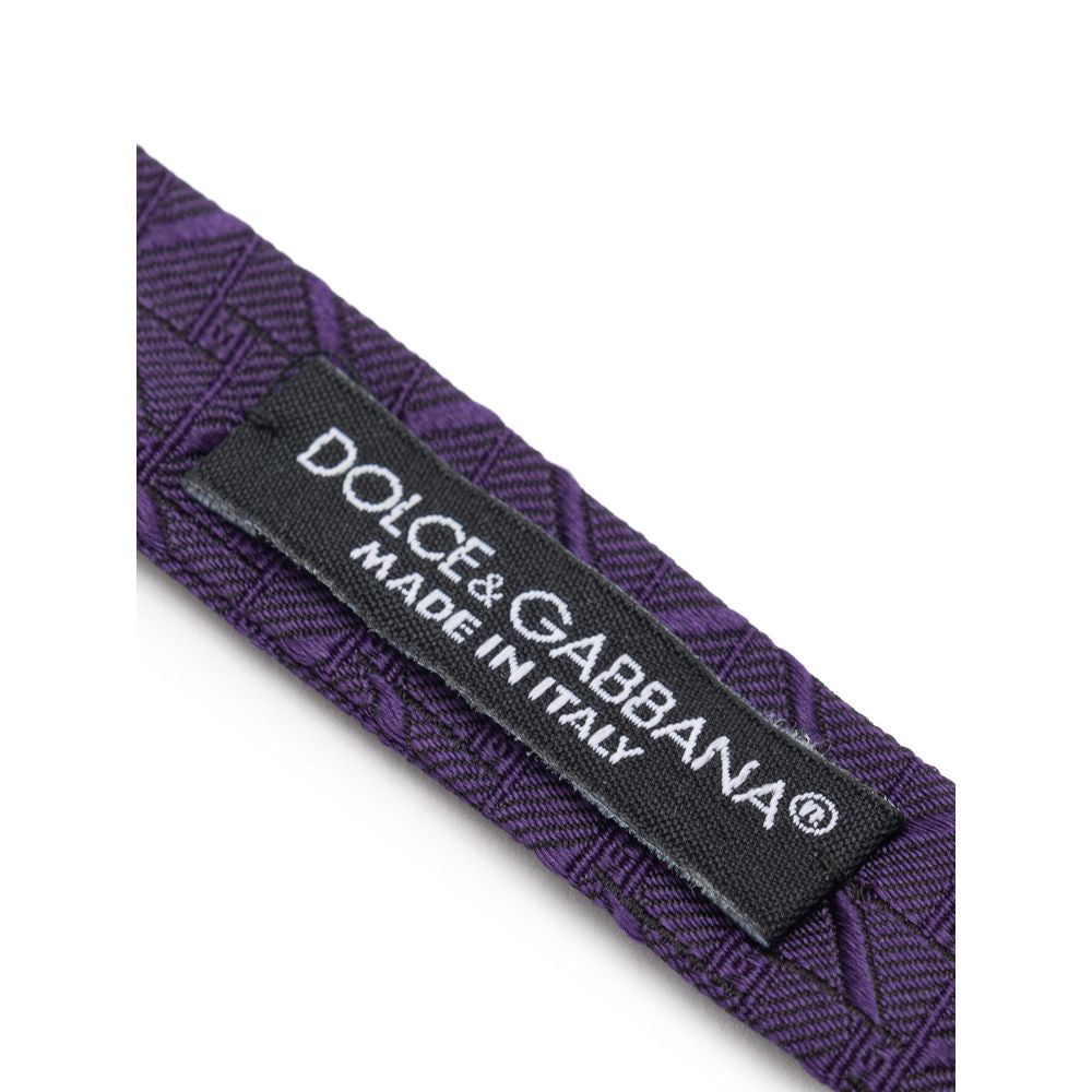 Dolce & Gabbana Purple Silk Ties & Bowty - One Size