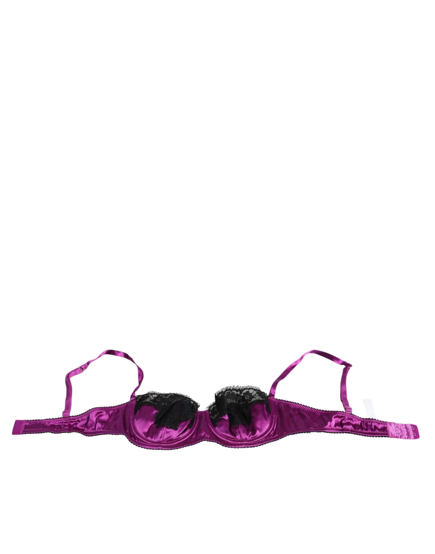 Dolce & Gabbana Purple Silk Underwired Balconette Bra Underwear - IT1 | XS