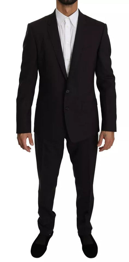 Dolce & Gabbana Purple Wool Stretch 2 Piece MARTINI Suit - IT50 | L