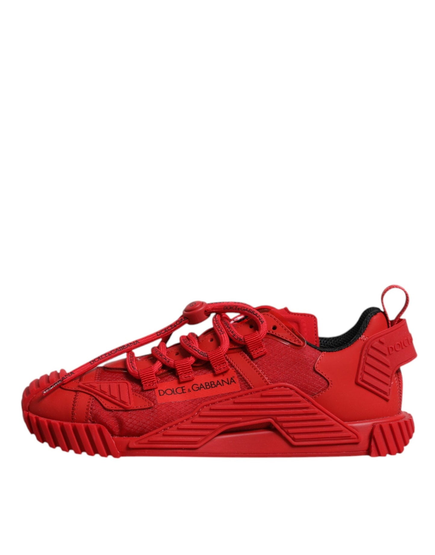 Dolce & Gabbana Red Nylon NS1 Low Top Lace Up Sneakers Shoes - EU 38 | US 5