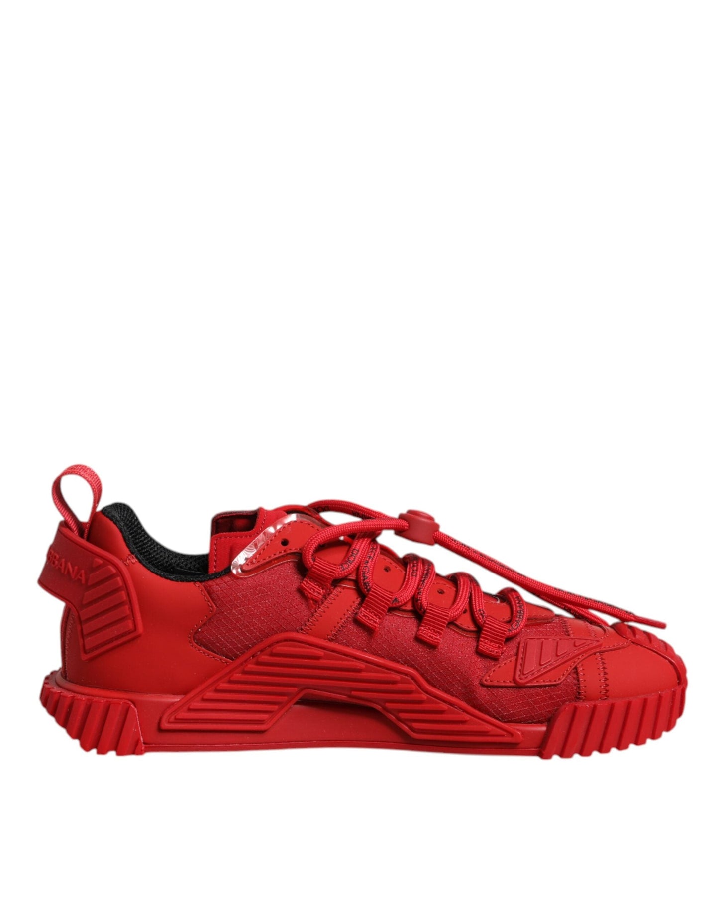 Dolce & Gabbana Red Nylon NS1 Low Top Lace Up Sneakers Shoes - EU 38 | US 5