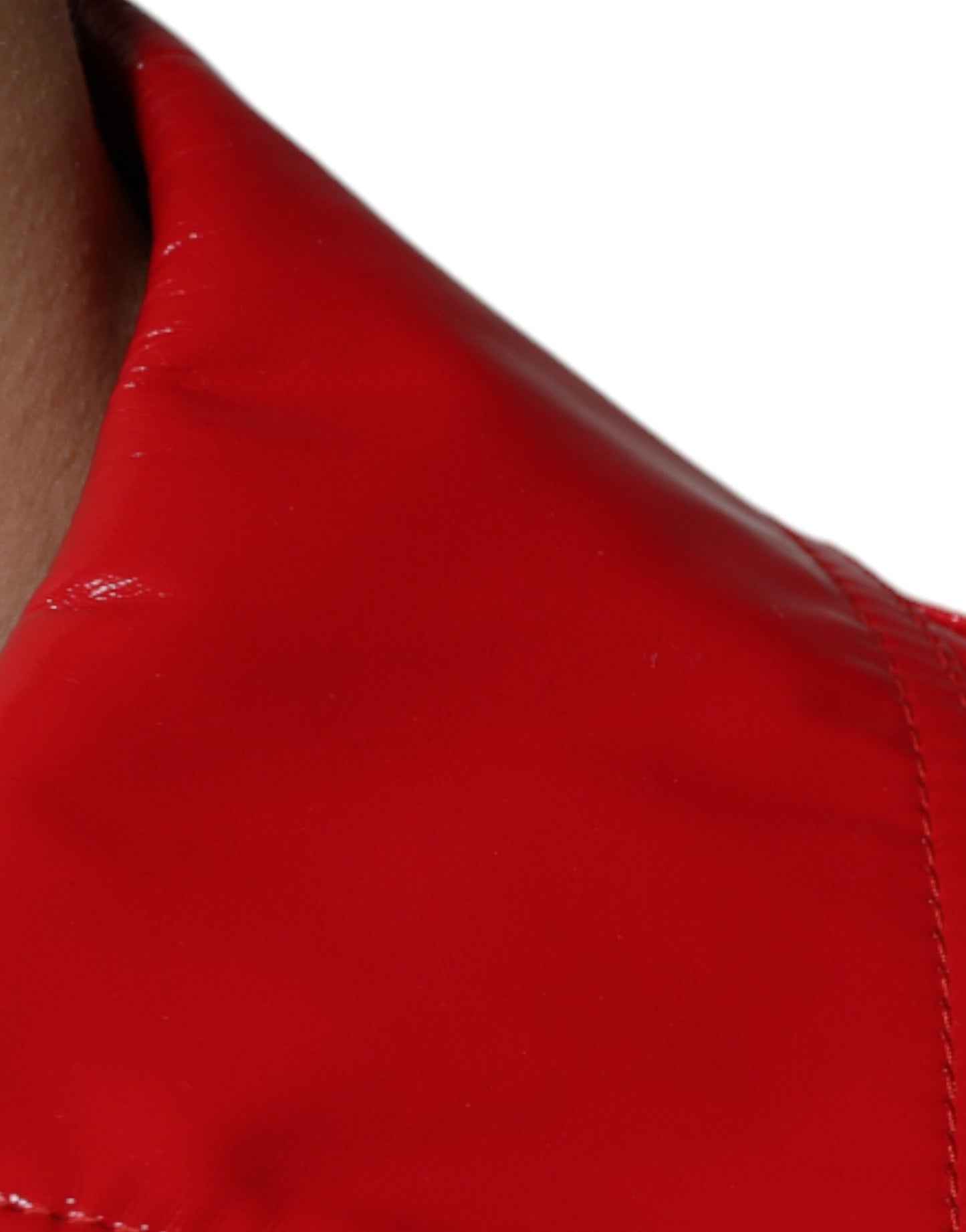 Dolce & Gabbana Red Polyester Button Down Collared Jacket - IT48 | M