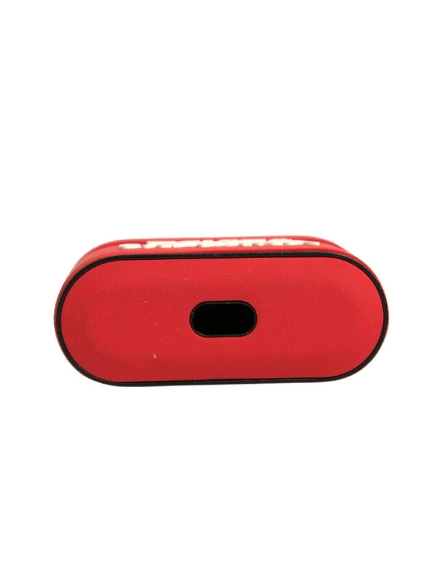 Dolce & Gabbana Red PVC Embossed Logo Plaque Holder Airpods Case