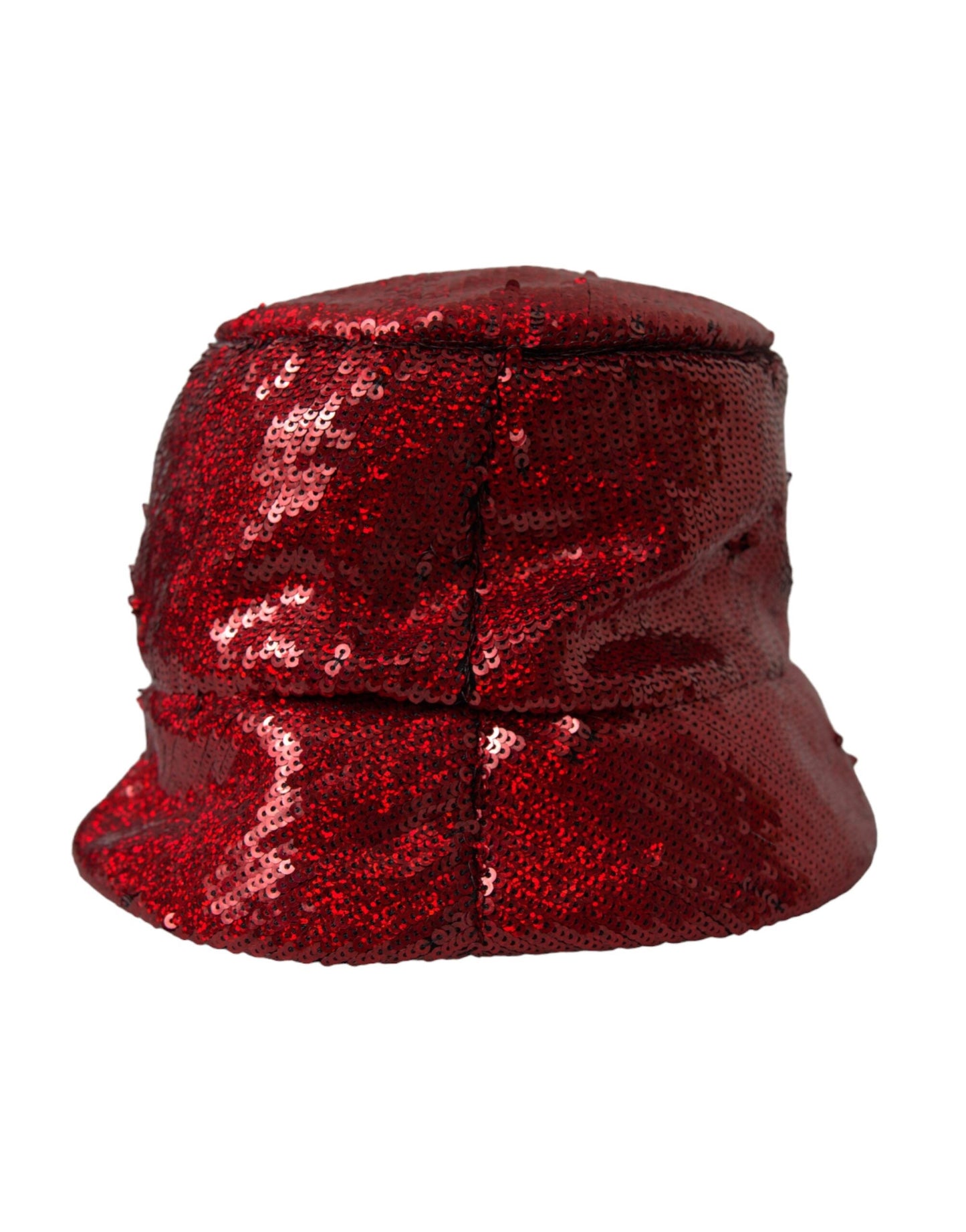 Dolce & Gabbana Red Sequined Nylon Bucket Hat Men - 60 cm|XL