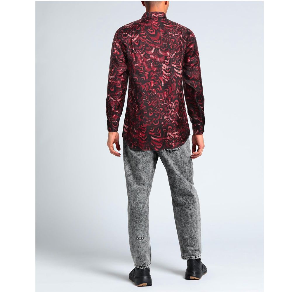 Dolce & Gabbana Red Silk Men Shirt - IT40 | M