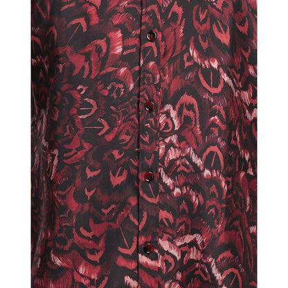 Dolce & Gabbana Red Silk Men Shirt - IT40 | M