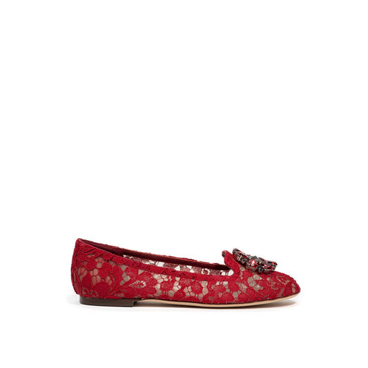 Dolce & Gabbana Red Viscose Flat Shoe - EU36.5/US6.5