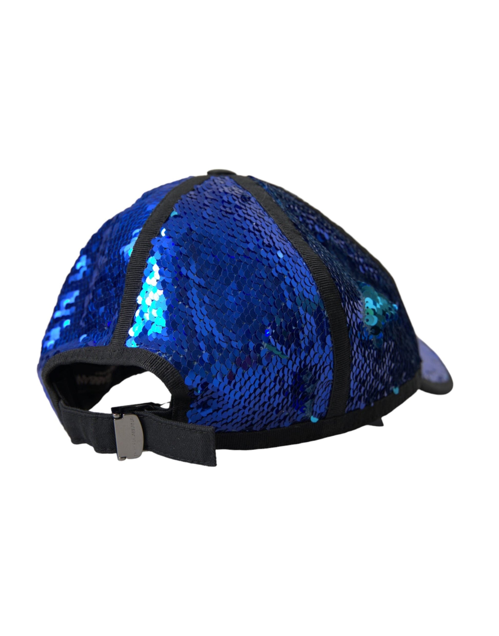 Dolce & Gabbana Royal Blue Sequin Baseball Hat Men - 58 cm|M