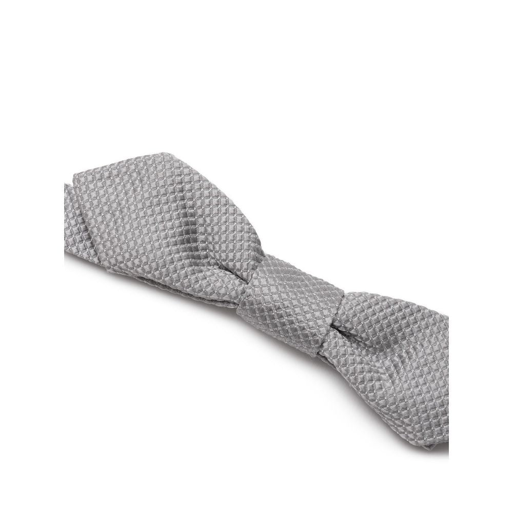 Dolce & Gabbana Silver Silk Ties & Bowty - One Size