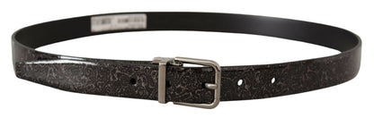 Dolce & Gabbana Sleek Grosgrain Leather Belt with Metal Buckle - 90 cm / 36 Inches