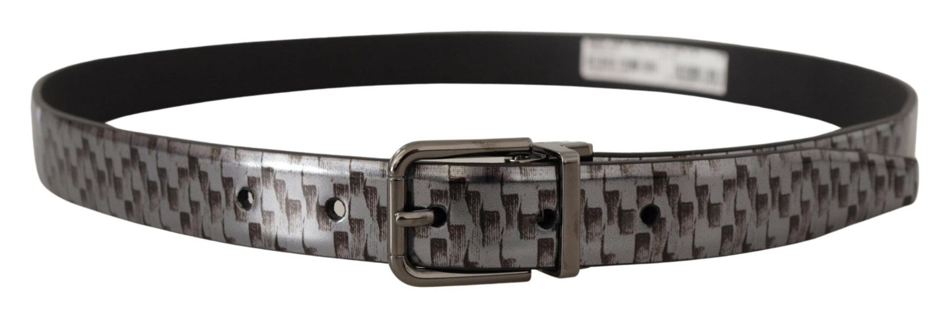 Dolce & Gabbana Sleek Italian Leather Belt in Sophisticated Gray - 90 cm / 36 Inches