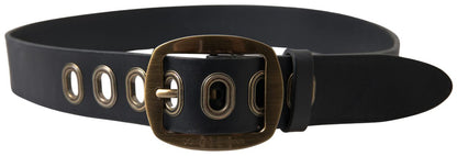 Dolce & Gabbana Sleek Italian Leather Belt with Metal Buckle - 85 cm / 34 Inches