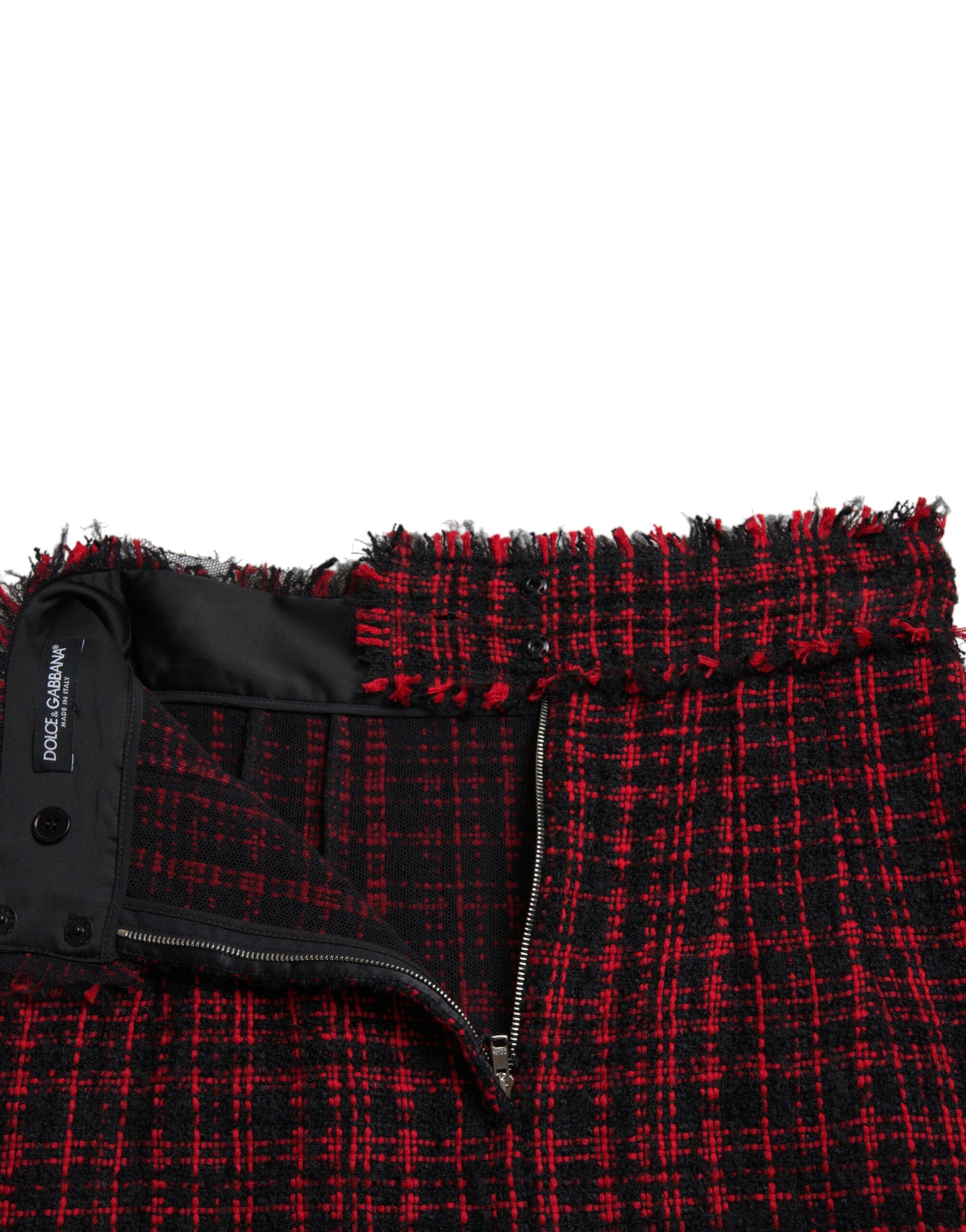 Dolce & Gabbana Tantalizing Tartan High-Waist Mini Skirt - IT40|S