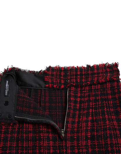 Dolce & Gabbana Tantalizing Tartan High-Waist Mini Skirt - IT40|S