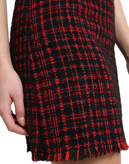 Dolce & Gabbana Tantalizing Tartan High-Waist Mini Skirt - IT40|S