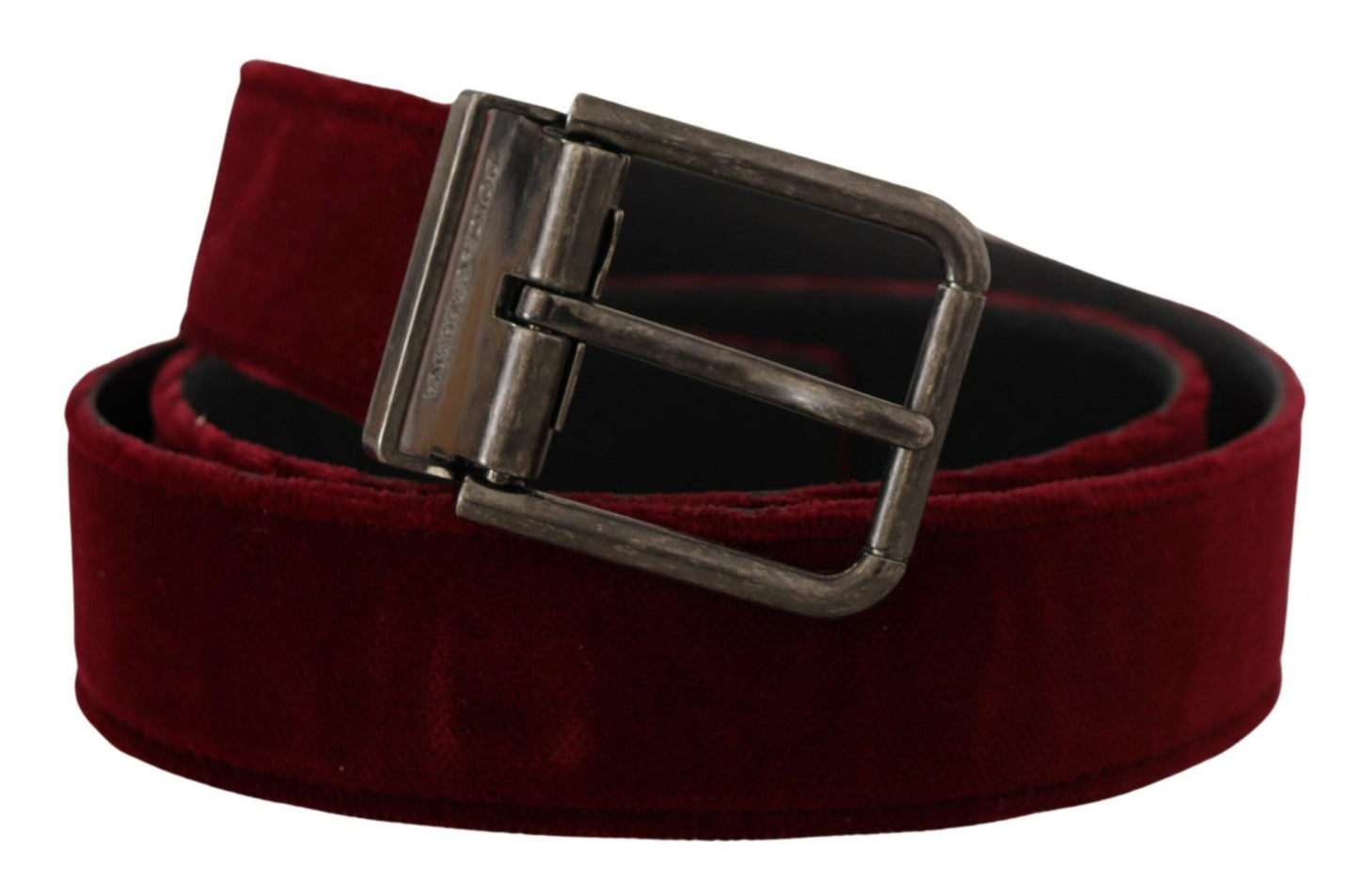 Dolce & Gabbana Velvet Maroon Elegance Belt - 90 cm / 36 Inches