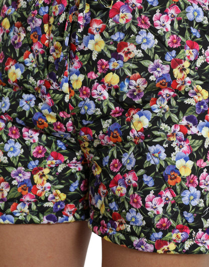 Dolce & Gabbana Vibrant High Waist Floral Shorts - IT40|S