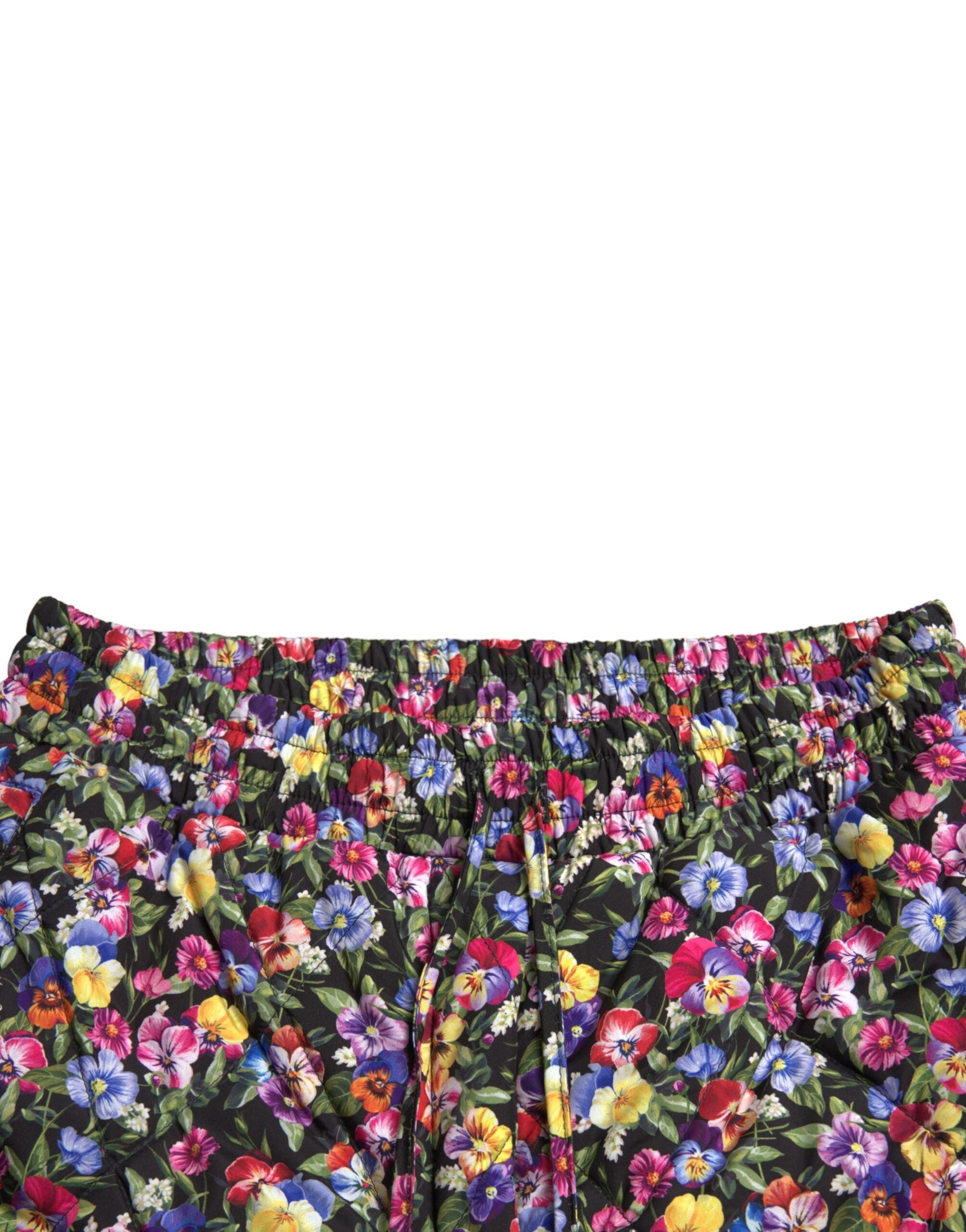 Dolce & Gabbana Vibrant High Waist Floral Shorts - IT40|S