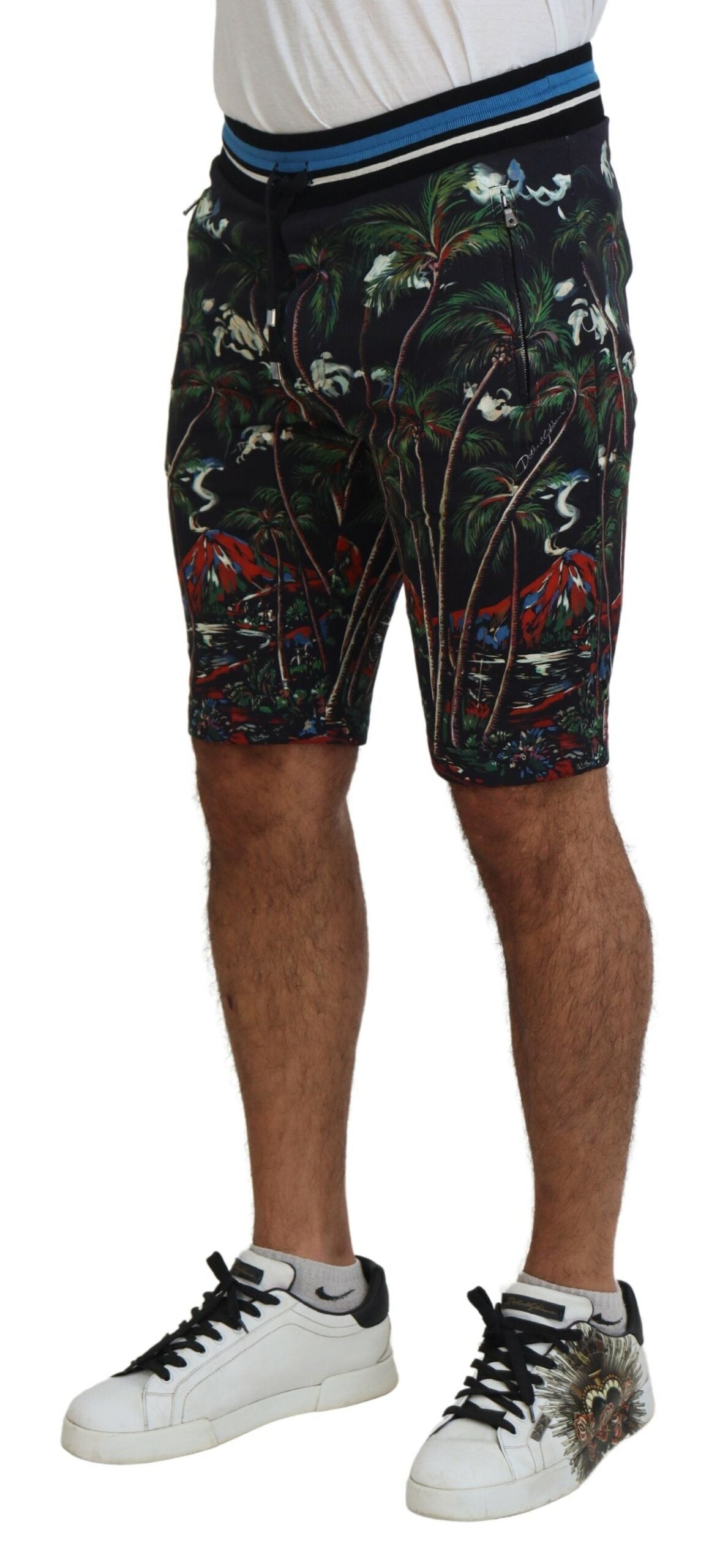 Dolce & Gabbana Volcano Print Casual Knee-Length Shorts - IT44 | XS