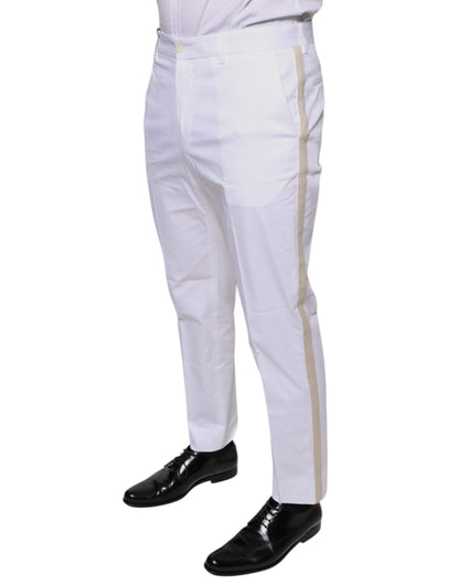 Dolce & Gabbana White Cotton Skinny Dress Pants - IT48 | M