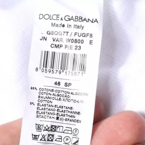 Dolce & Gabbana White Cotton Sleeveless Square Neck Tank T-shirt - IT46 | S