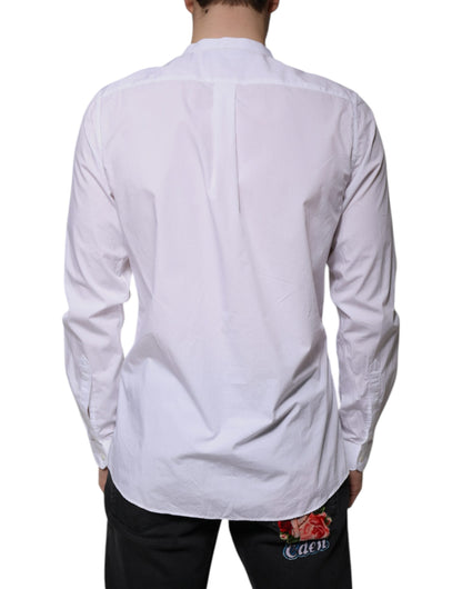 Dolce & Gabbana White Cotton Slim Fit MARTINI Dress Shirt - IT40 | M