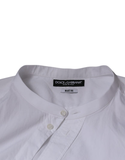 Dolce & Gabbana White Cotton Slim Fit MARTINI Dress Shirt - IT40 | M