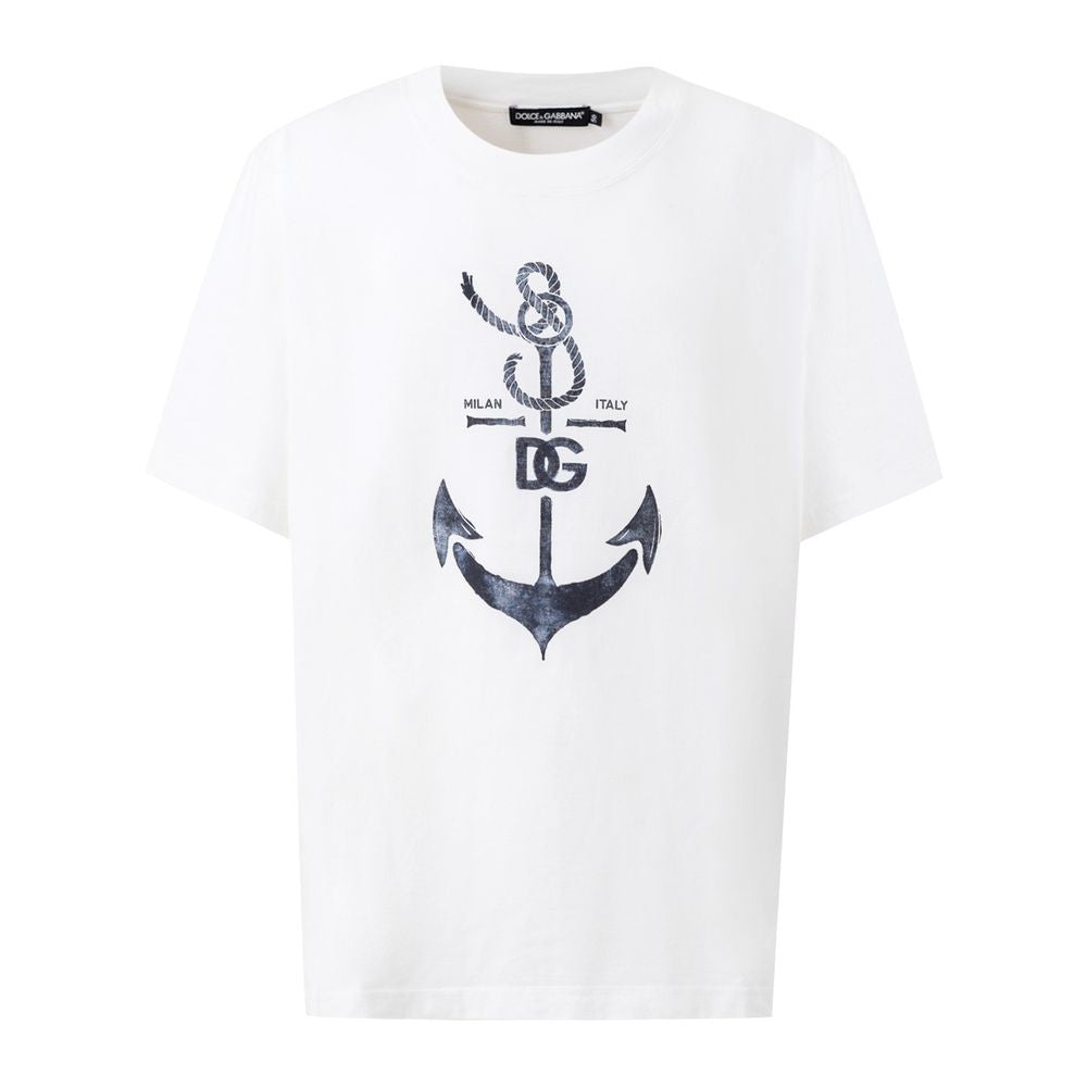 Dolce & Gabbana White Cotton T-Shirt - IT50 | L